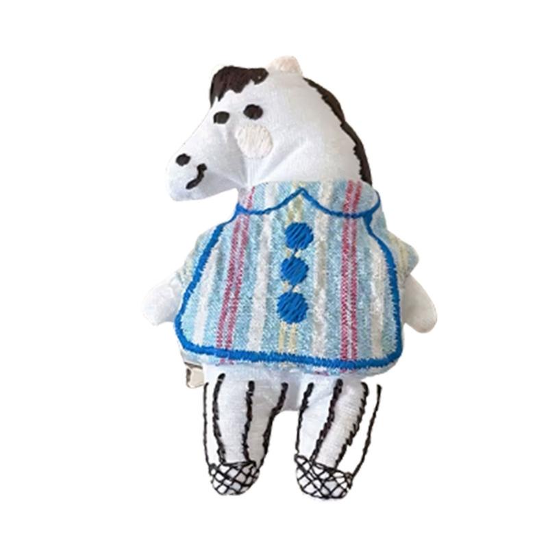 Playful Cartoon Animal Fabric Brooch Soft Textile Pin Fashion Accessory Pin For Casual Outfits And Fashion Styles