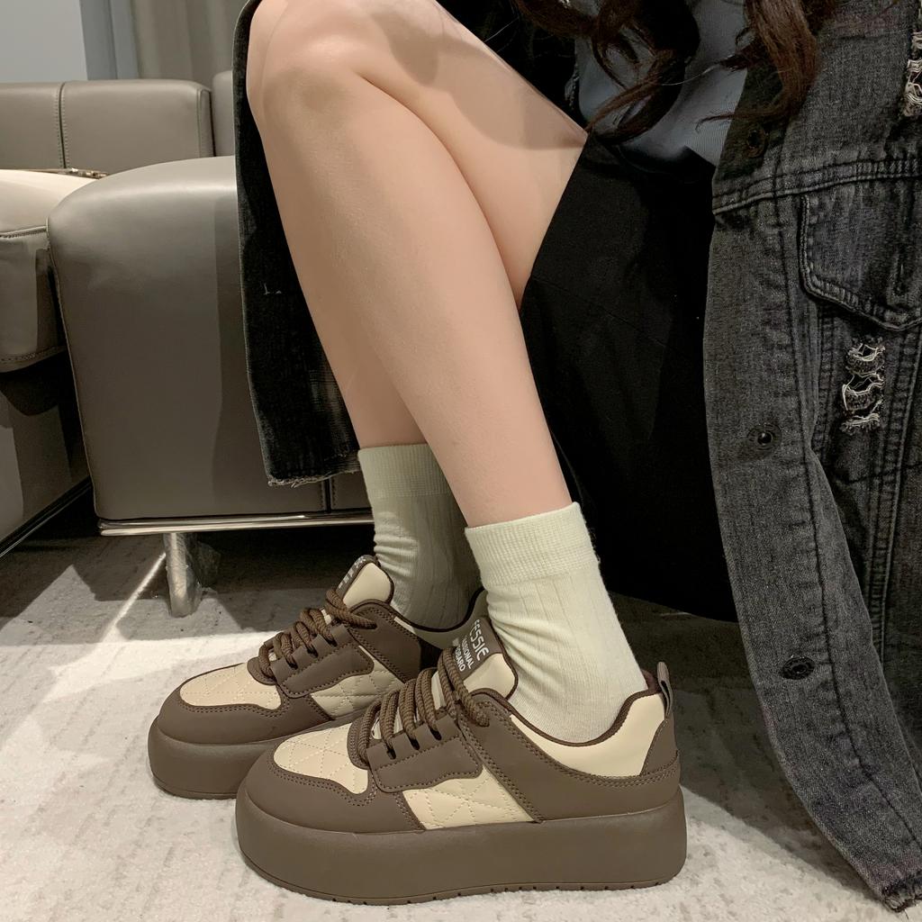 Fashion Women Casual Shoes 2024 New Design Women's Vulcanized Shoes Retro Sports Shoes Fashion Chunky Sneakers Female