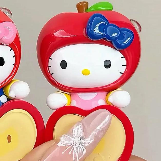 Genuine Hellokitty Apple Party Series Cute Bean Mini Blind Box Desktop Ornaments Decorations Cute Gifts Girls Holiday Surprises