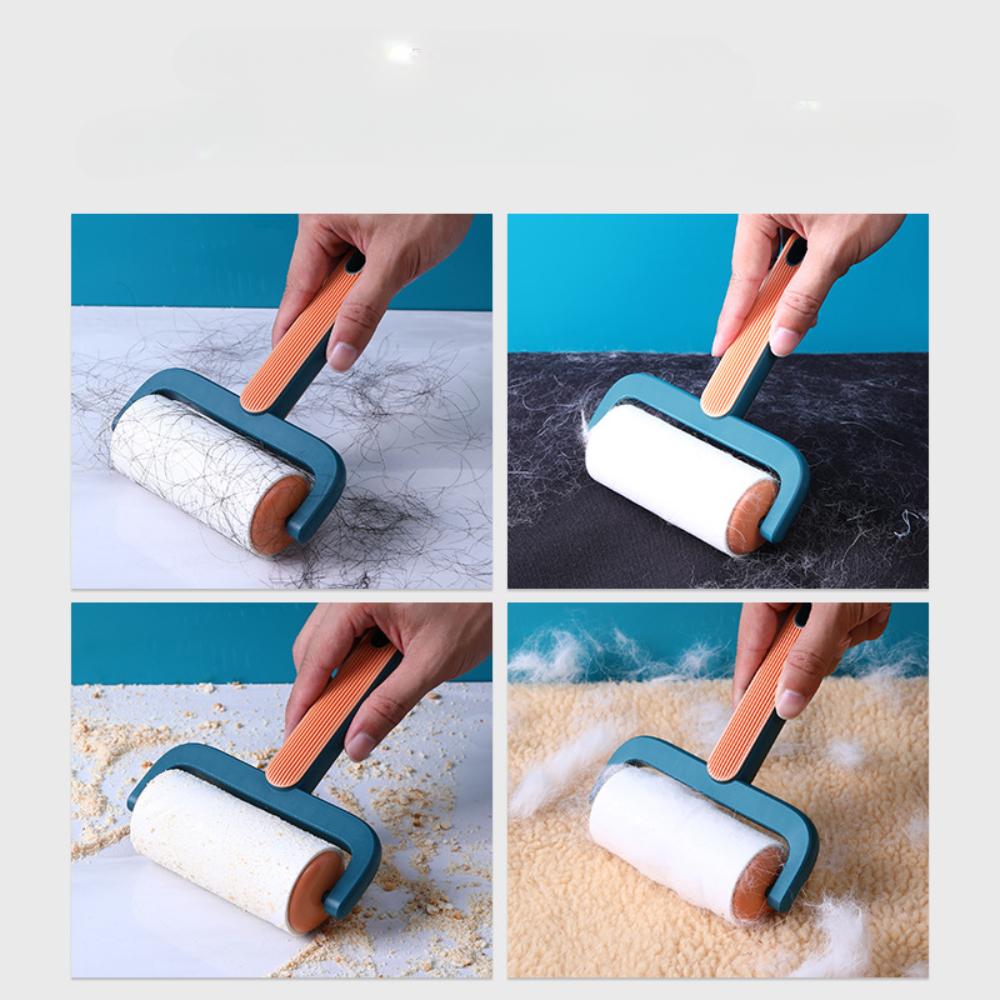 High Quality Short Arm Hair Remover Roller Brush with Detachable Adhesive Paper for Hair and Dust Removal