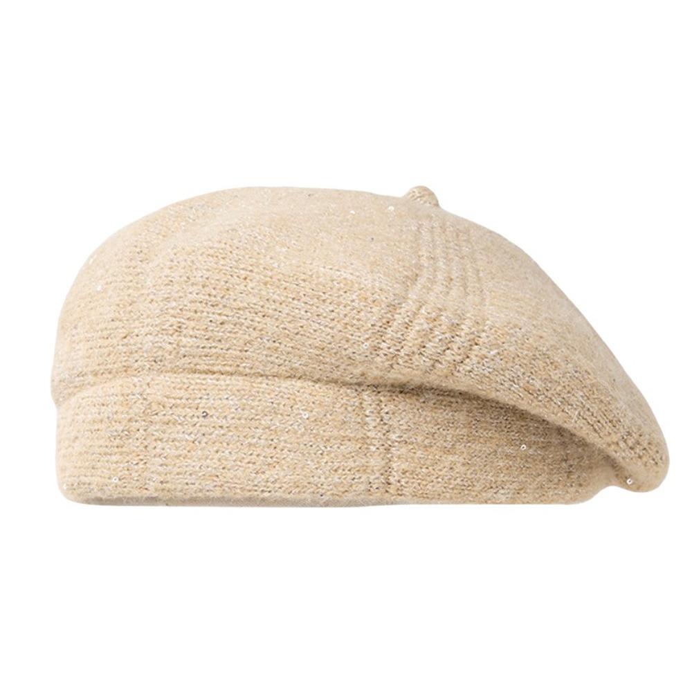 Retro Winter Knitting Berets Hat Warm Felt Berets Elegant French Artist Hat Autumn and Winter