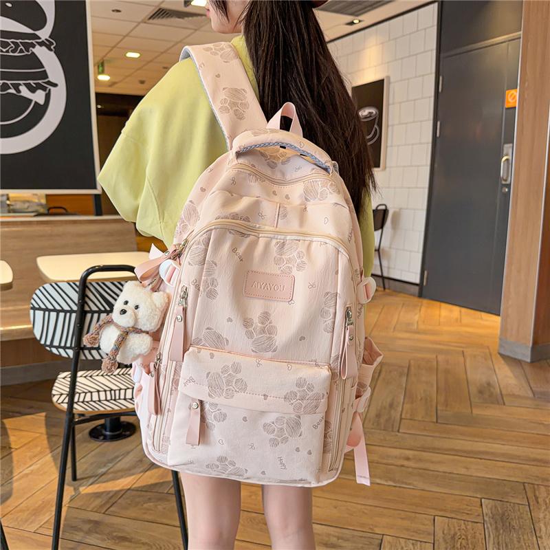 Preppy Schoolbag Women's Large Capacity Backpack Lightweight Backpack
