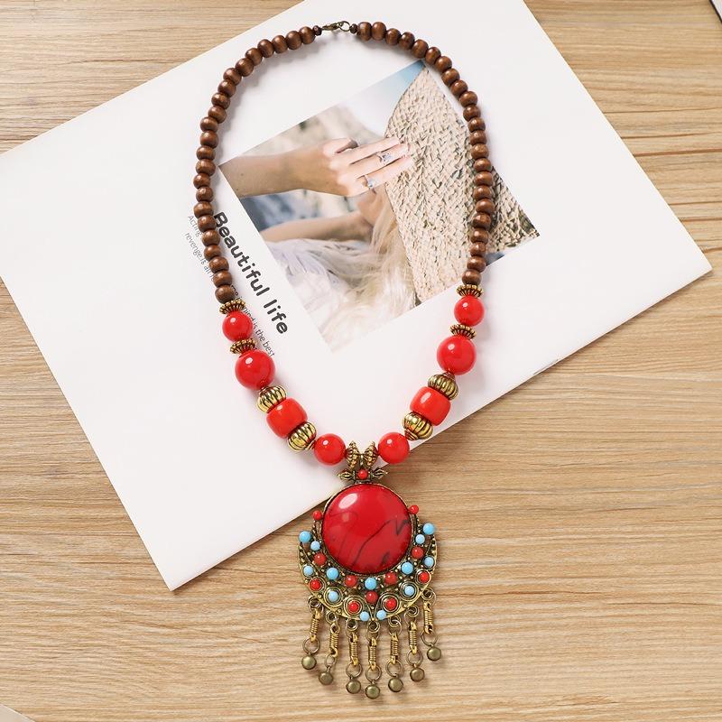 

Винтажное модное ожерелье Богемное длинное преувеличенное ожерелье-колокольчик цепочка для свитера женские тибетские аксессуары