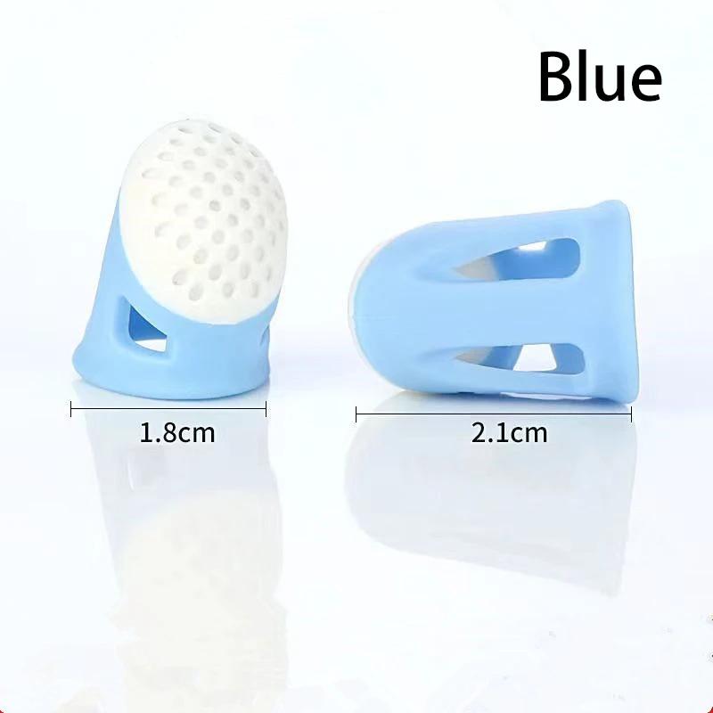 2/4pcs Silicone Thimbles Anti-stick Finger Cover Household Sewing Finger Protector Multifunctional Fingertips Crafts Sewing Tool