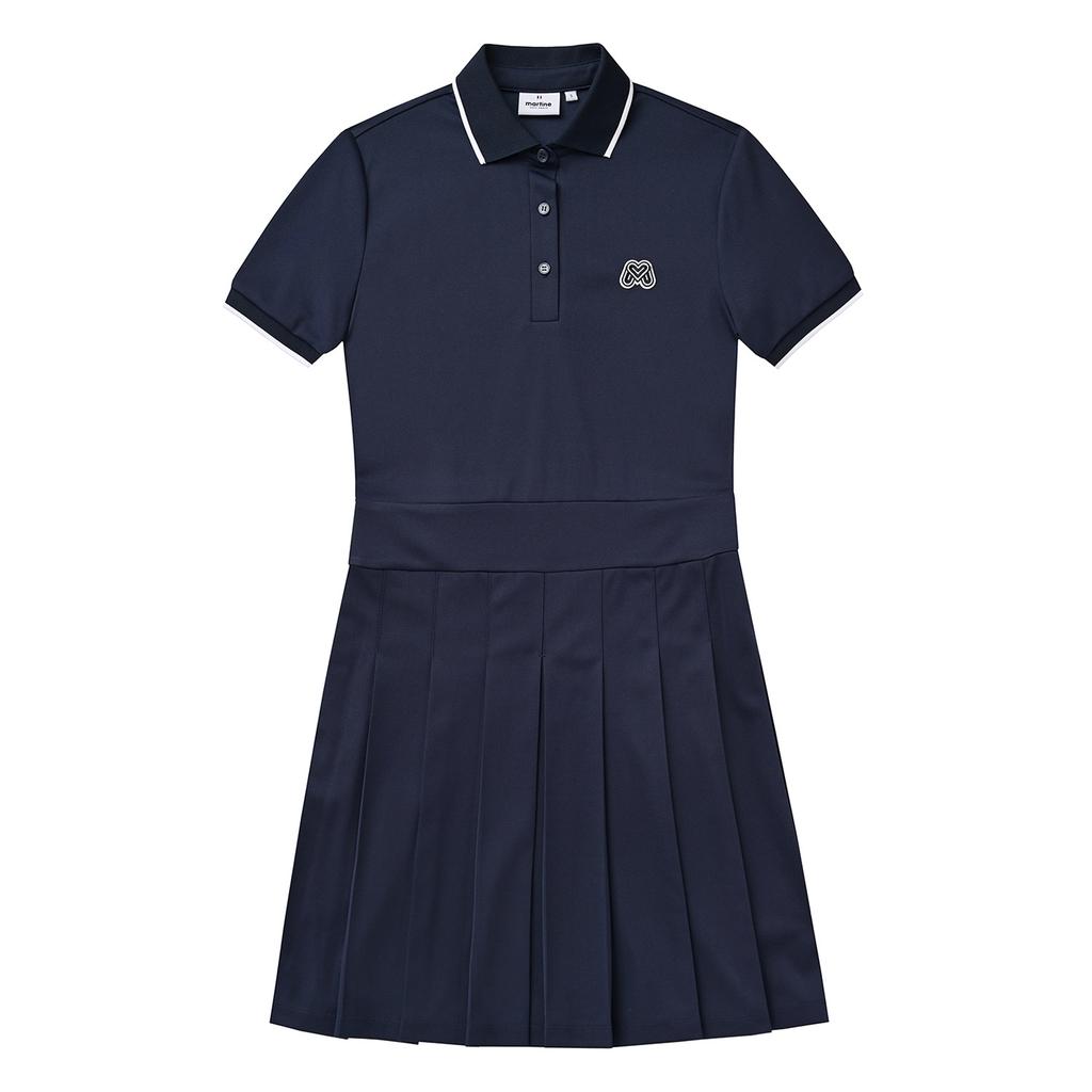 MARTINE GOLF Basic Collar One-Piece_Navy