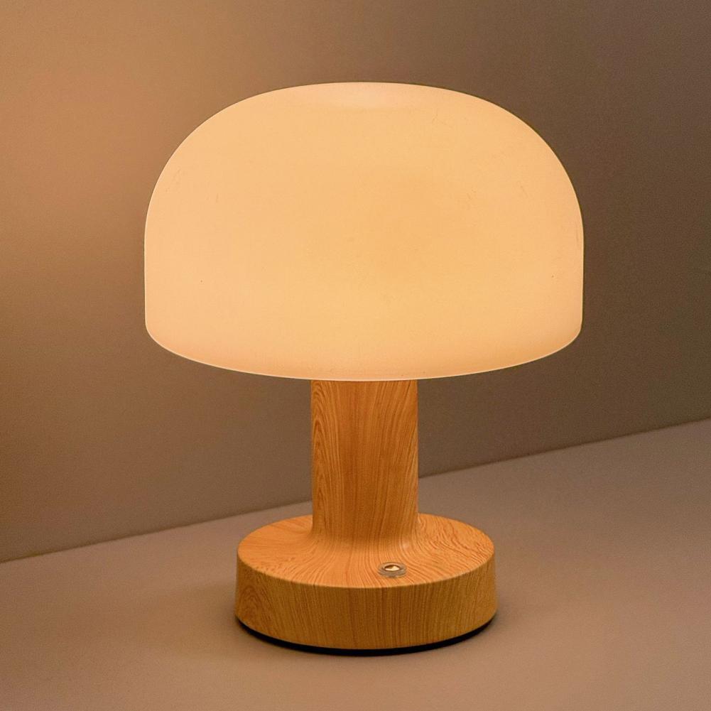 Retro Light Retro Mushroom Lamp Dimmable Led Night Light with Touch Control Soft Warm Glow Rechargeable Desk Table