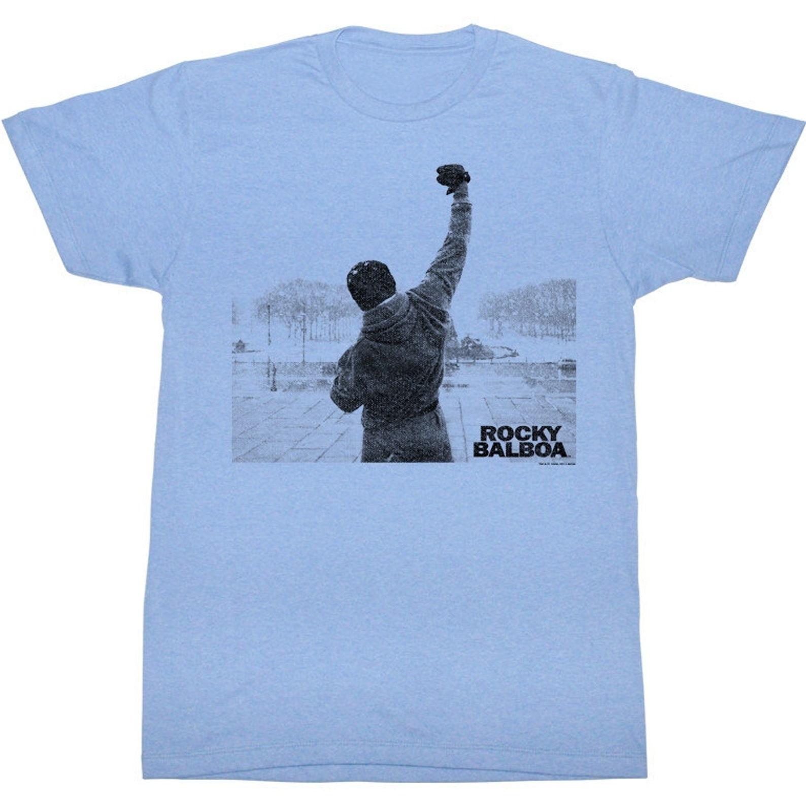 Rocky Balboa Victory Light Blue Heather T-Shirt XL