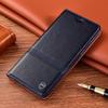 Custodia a libro in vera pelle per Xiaomi Redmi Note 13R Pro, Note 12, Note 11SE, 10, 9 - Custodia protettiva.