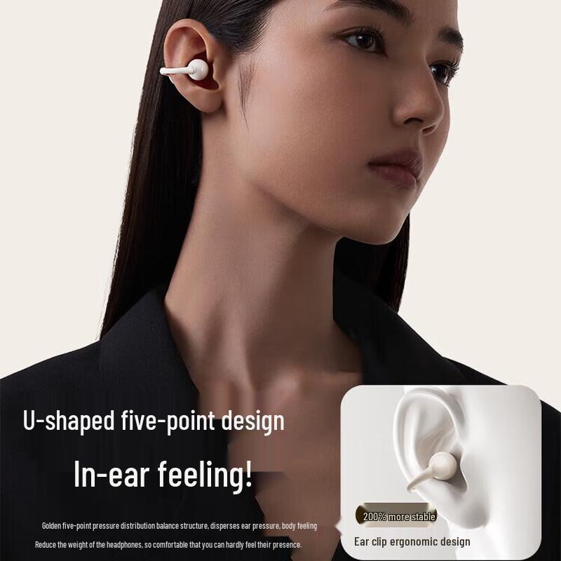 Saina Z60S Wireless Ear-Clip AI Bone Conduction Headphones