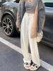 Women's Chenille High-Waisted Wide-Leg Corduroy Pants - Fleece-Lined for Spring, Autumn, and Winter 2025.