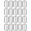 20Pcs Metal Rectangle Adjuster Durable Fadeless Exquisite Wide Application Metal Buckle for Clothes