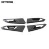 For Volkswagen VW T-cross Tcross - 2024 2025 Carbon Fiber Interior Door Handle Bowl Cover Trim Accessories Car Styling
