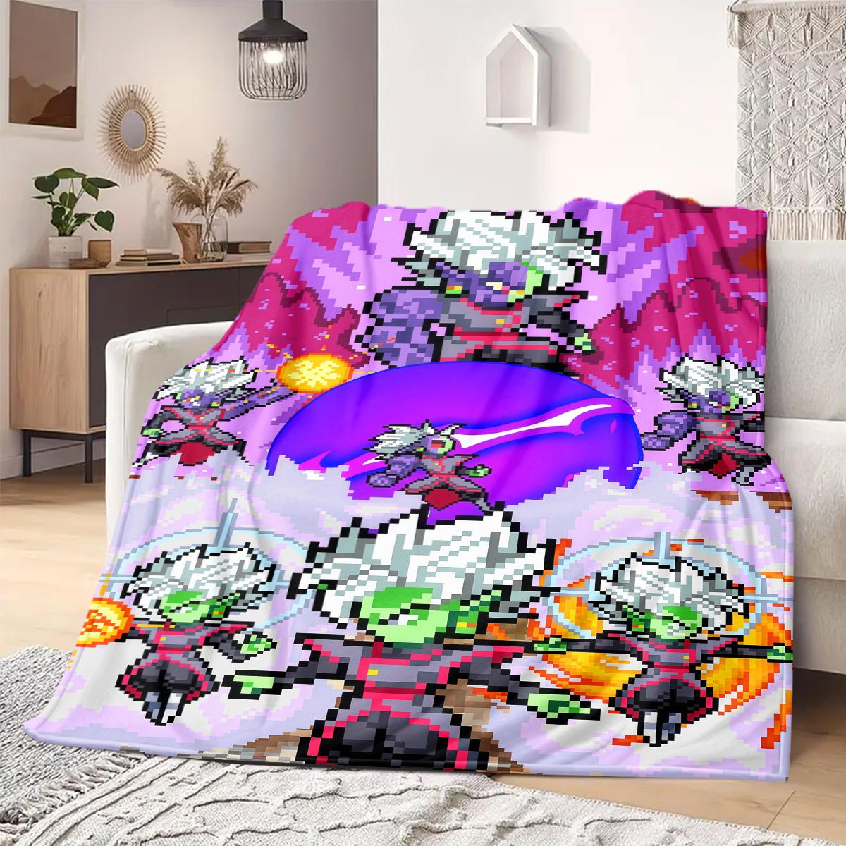 

Zamasu Print Blanket Warm Comfortable Flannel Blanket Suitable for Bedrooms,Sofas, Beds,Chairs,Travel 150 75x90cm