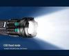 USB Rechargeable Multi-Function Outdoor Flashlight with White Laser, Side Red & Blue Warning Lights
