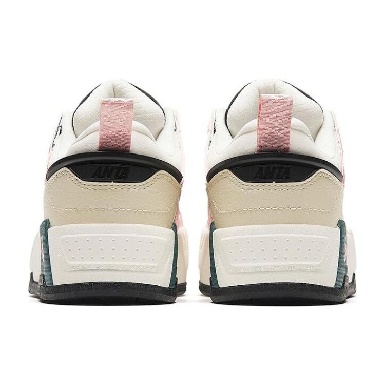Anta Wear resistant And Lightweight Low top Skateboard Shoes Women's White Pink 122348073-4