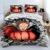 Anime One-Punch Man Saitama Bedding Set Printed Single Comforter Quilt Bed Duvet Cover Pillow Case 3 Pieces Sets Kids Adult Size
