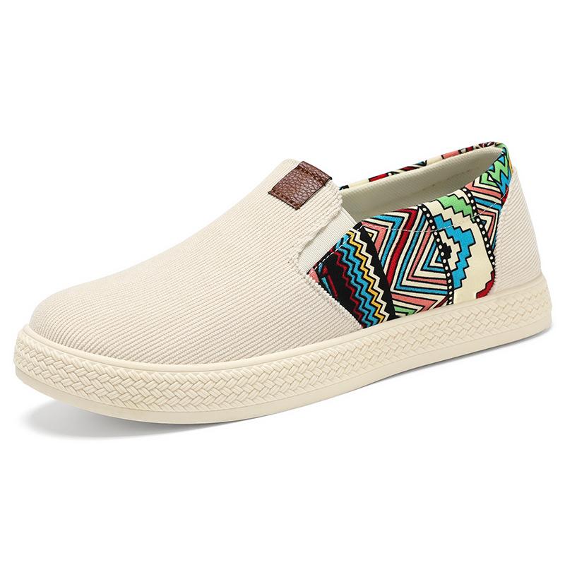 Fashion Men's Casual Shoes, Summer Shallow Mouthed Fisherman's Shoes, Canvas Board Shoes, One Foot Lazy Shoes