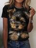 T-shirt con Stampa 3D Cane Animale Moda Donna T-shirt Oversize Manica Corta Top Tee Anime Kawaii T-shirt Abbigliamento Bambini Gatto