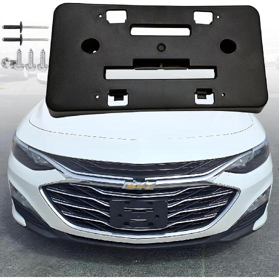 FASTCHE Front License Plate Frame Compatible with Chevy Malibu 2019 2020 2021 2022 2023 2024 2025 Front Bumper License Plate Holder Mounting Bracket