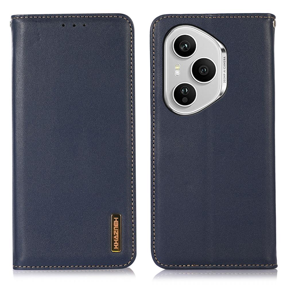 KHAZNEH For Honor 400 Pro 5G (Global) Case Wallet Genuine Cow Leather Phone Cover Nappa Texture