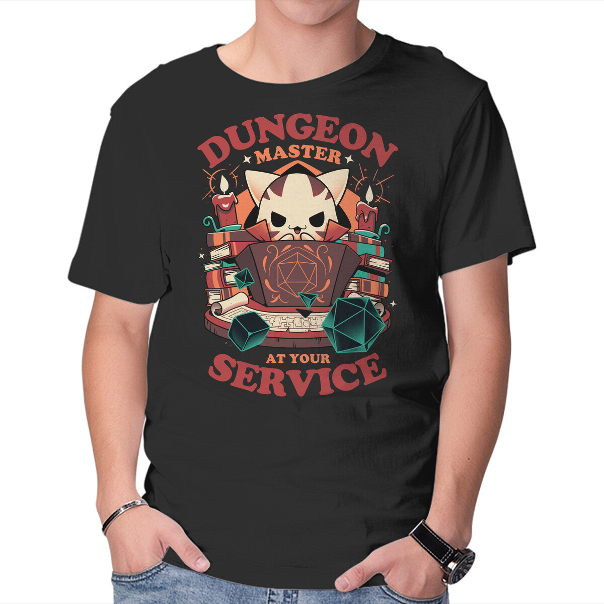 Unisex Crew Neck T-Shirt Dungeon Master s Call Graphic Short Sleeve Casual Tee M