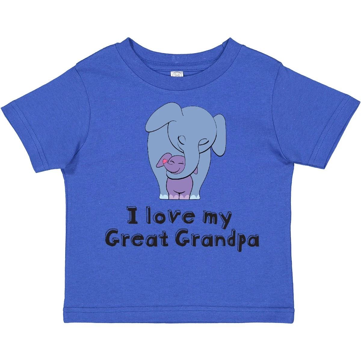 Inktastic I Love My Great Grandpa Elephant Toddler T-Shirt Grandchild Grandson 160