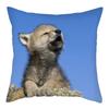 Animal Wolf King Print Pattern Sofa Cushion Cover Pillowcase Home Party Car Bedding