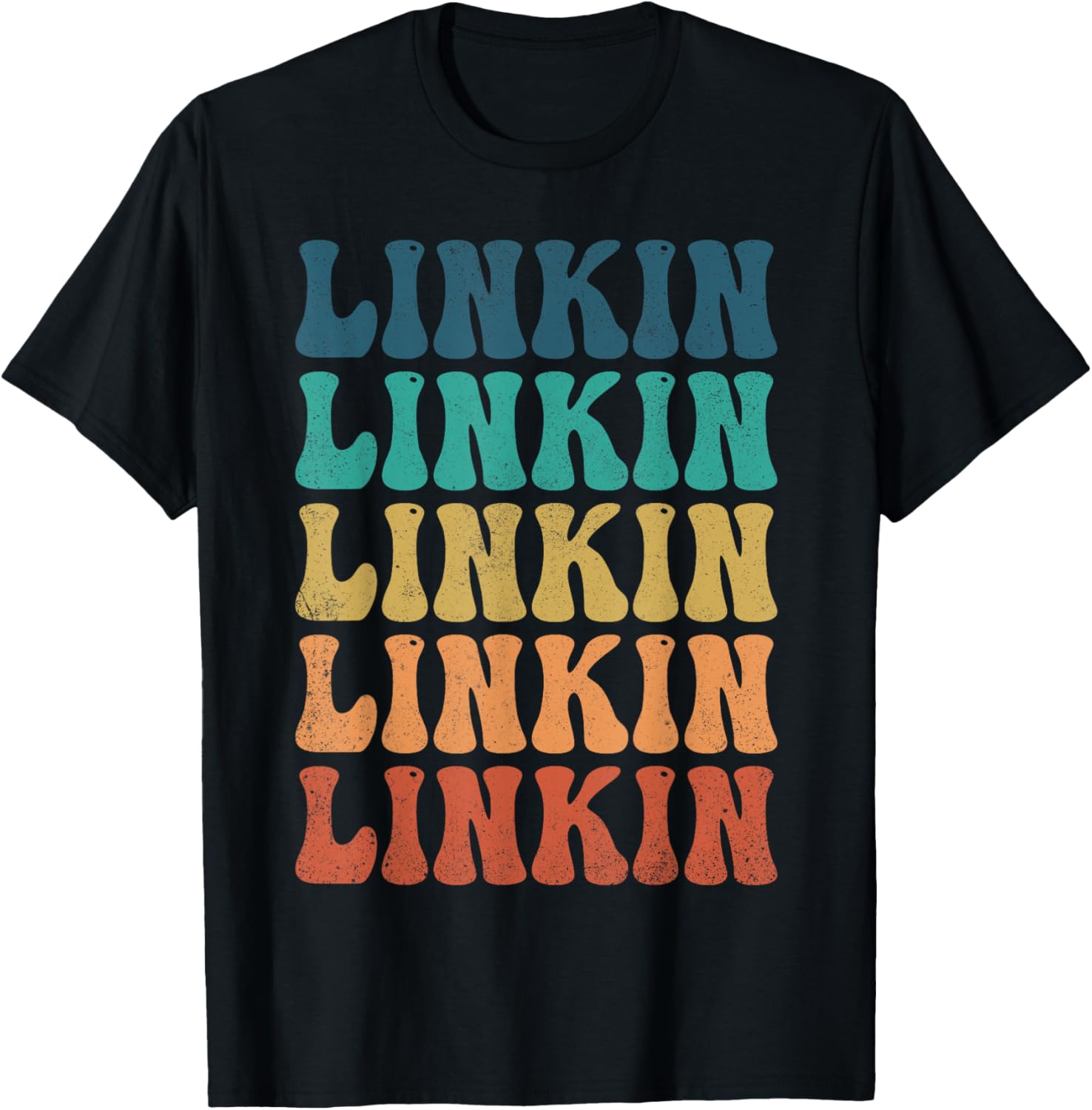 

Groovy Linkin Tee Grunge Vintage Style Black Linkin Meme T-Shirt 5XL різнокольоровий