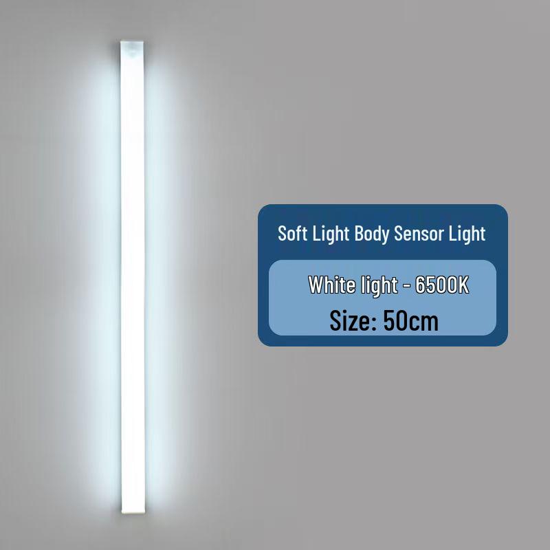 USB Rechargeable LED Motion Sensor Light Strip for Cabinets, Wardrobes, and Aisles