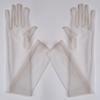 1pc Woman Festival Colorful Long Satin Transparent Gloves with Fingers Black White Red Sexy Dance Party Theme Halloween Wedding