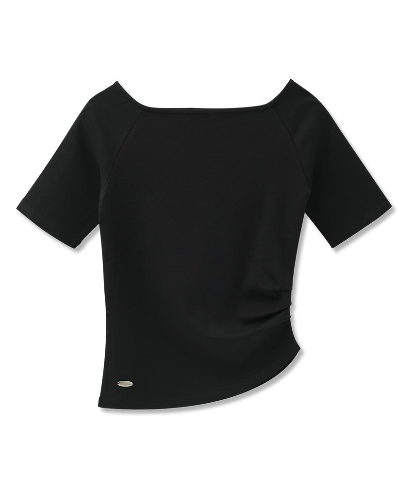 VIVACIOUS Divin Boat Neck Side Tuck T-Shirt_4 Colors