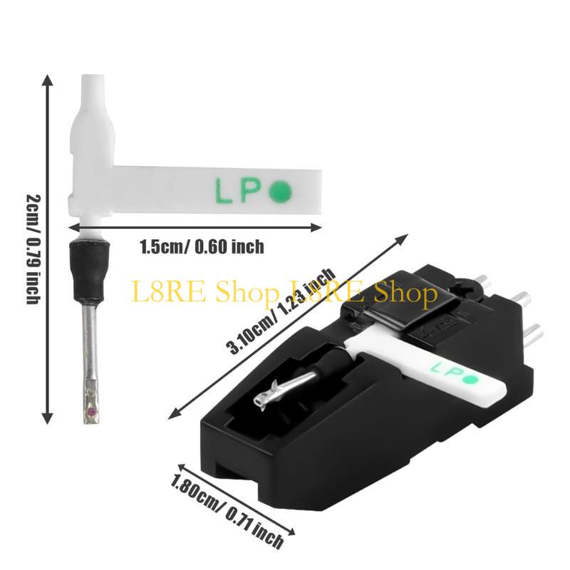 Aguja para Tocadiscos L8RE Pieza de Repuesto para Fonógrafo Stylus para Tocadiscos para Reproductor