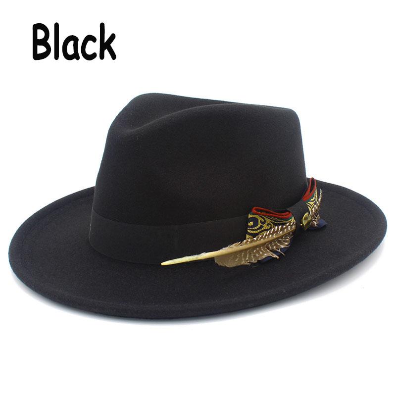 Trendy Fedora Hats Men Women Casual Vintage Caps Bowknot Feather Belt Jazz Cap Britain Derby Luxury Hat Mens Trilby Felt Caps