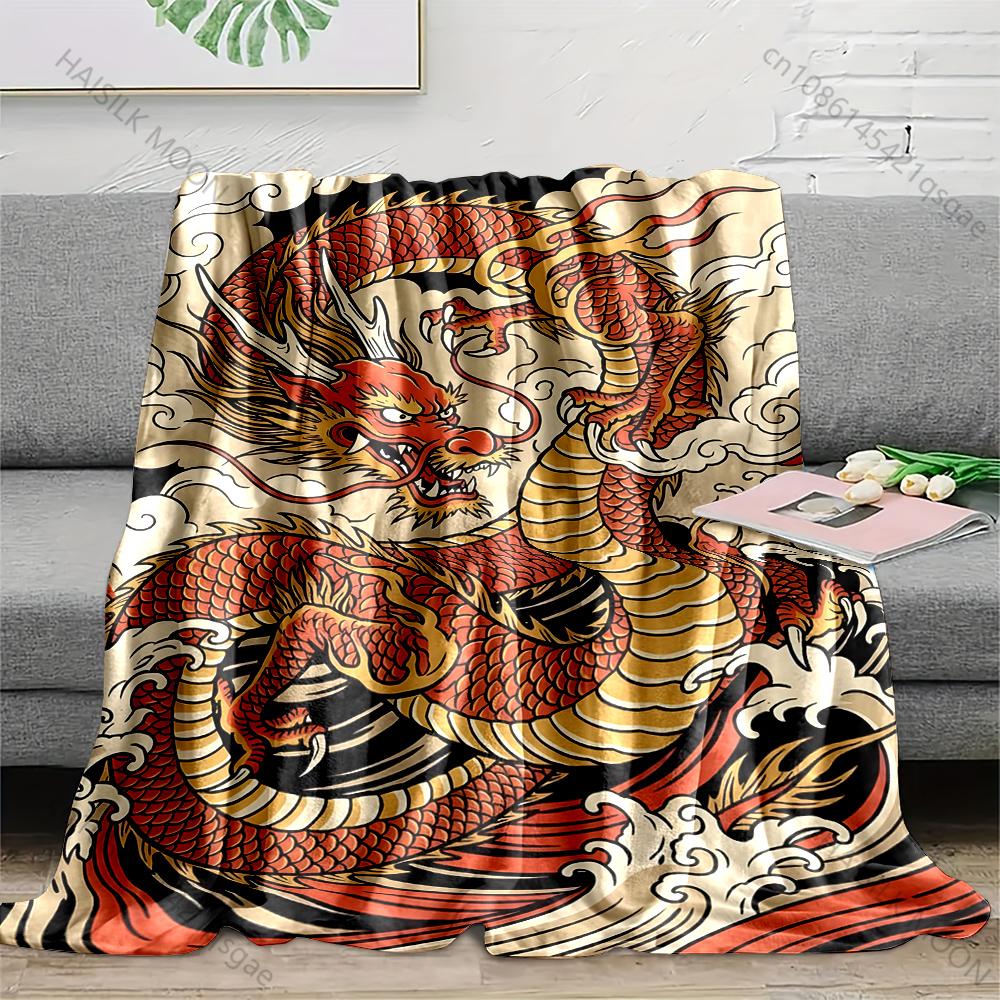 

Multiple sizes Red dragon amidst clouds Blanket Suitable for Home Bedroom Sofa Travel Camping Blanket Various Sizes for Gifts 75x100cm