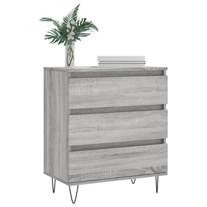 VidaXL Buffet Sonoma gris 60x35x70 cm Bois d'ingénierie 827186