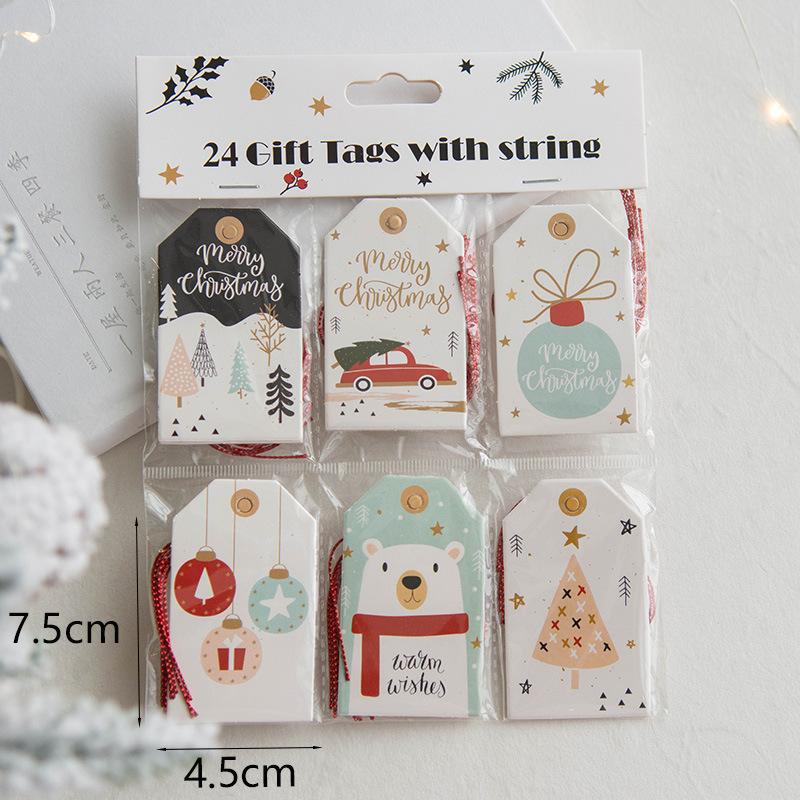 Christmas Party 7.5*4.0cm Christmas Tags Festive Decorations Present Tags Cheerful Accents Long-lasting Display