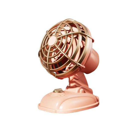 Yousheng Portable Desktop Fan with 2 Speed Settings Multi-Angle Adjustable Low Noise Compact Design Rechargeable Cooling Fan