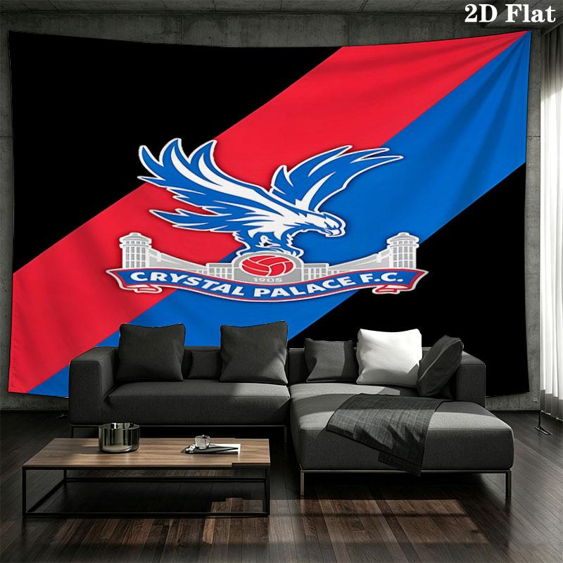 Crystal Palace F.C Wall Tapestry Aesthetic Wall Hanging Printed Fabric Blanket Decorative Tapestries for Bedroom Living Room Home Decor