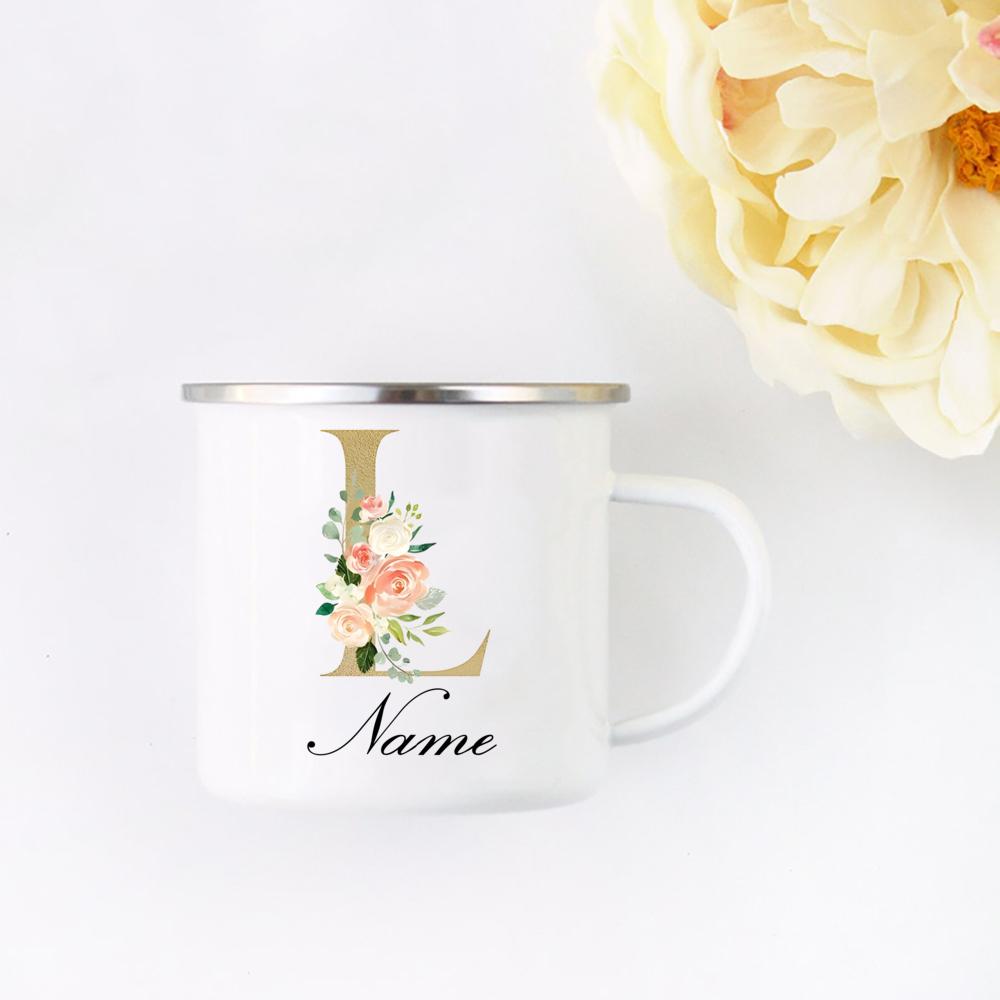 Personalized Name Enamel Mug Wedding Bachelor Party Wine Cup Bridesmaid Bride Valentine's Day Christmas Gifts for Her