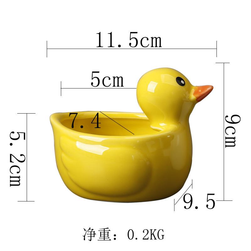 Sukkulente Pflanze Blumentopf Super Niedliches Entlein Kreatives Tier Spaß Persönlichkeit Sukkulente Keramik Kleiner Blumentopf