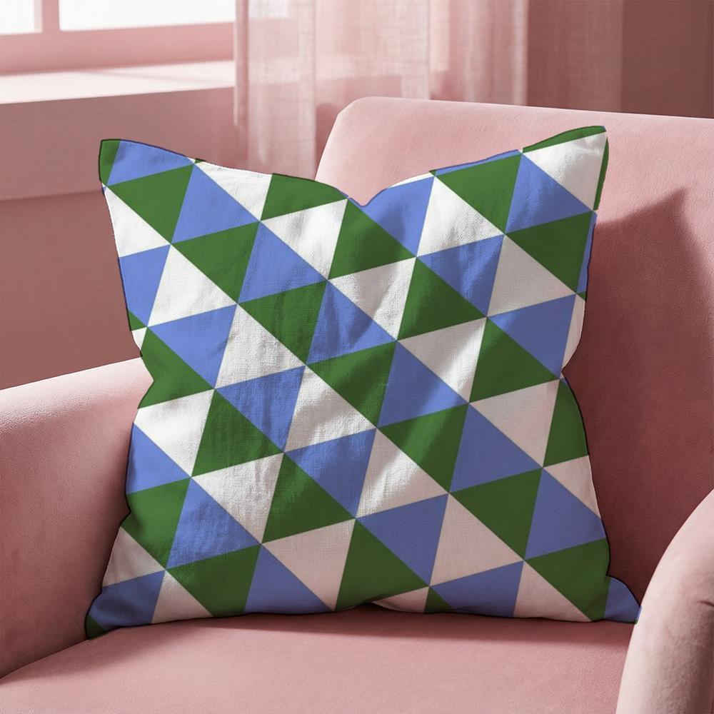 Triangle Array Cushion Cover MultiScene Pillow Cover for Home Car Reversible Soft Durable for Daily Use