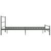 Double Bed Frame Gray Metal 120 X 200 Cm