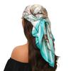 90*90cm Silk Scarf Scarftop Headwraps For Woman Fashion Four Seasons Hair Accessories Hijab Foulard Bandana Femme Headscarf