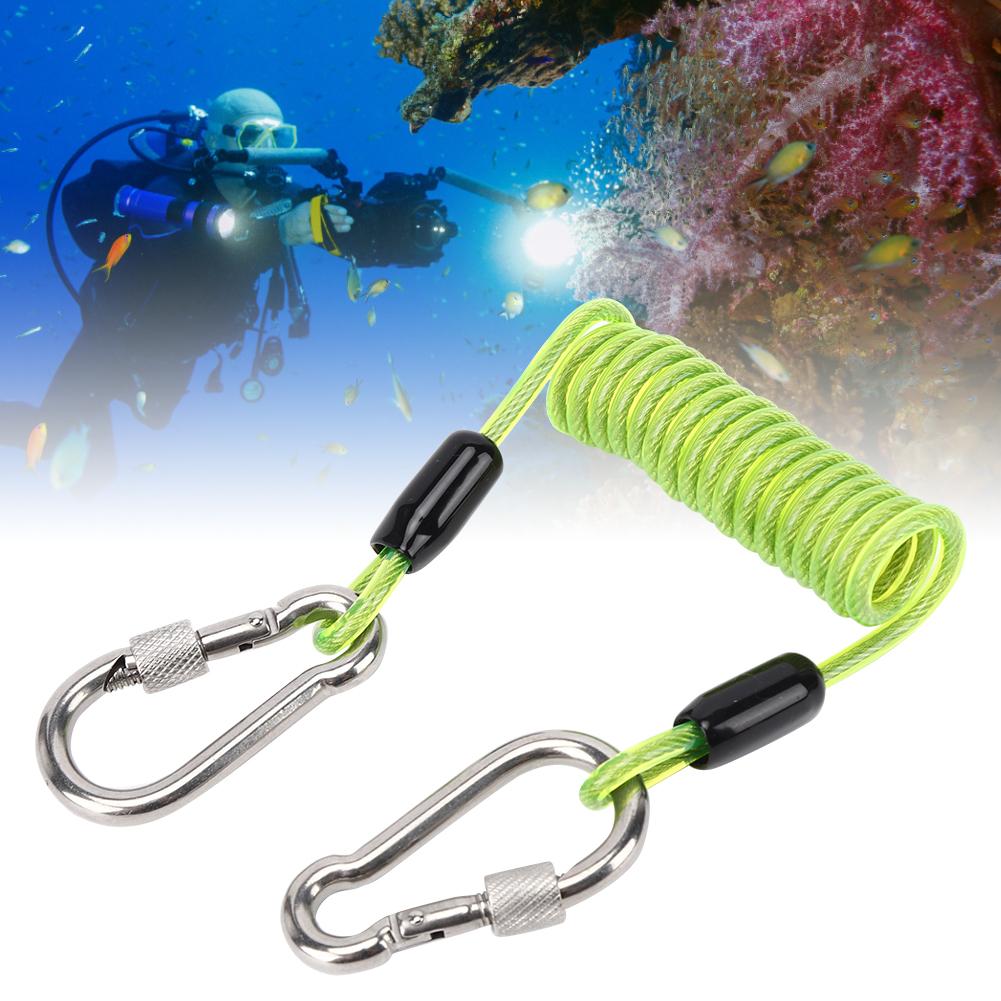 Stainless Steel Buckle Portable Camera Diving     Spring Rope Fishing Missed Line