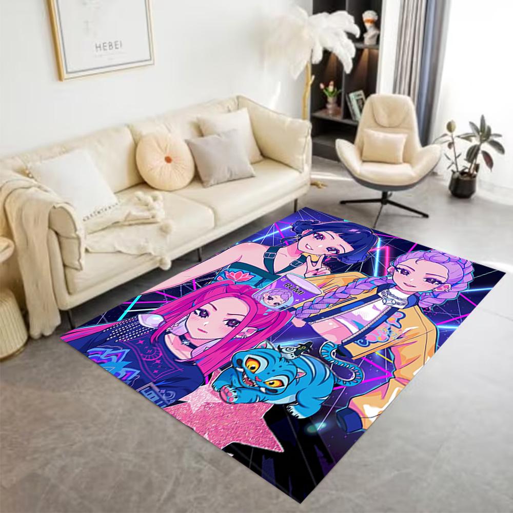 Neon Stars Dance Party Carpet Suitable for Game Room Bedrooms Kitchen Hallway Antislip Carpet Decorate Offices