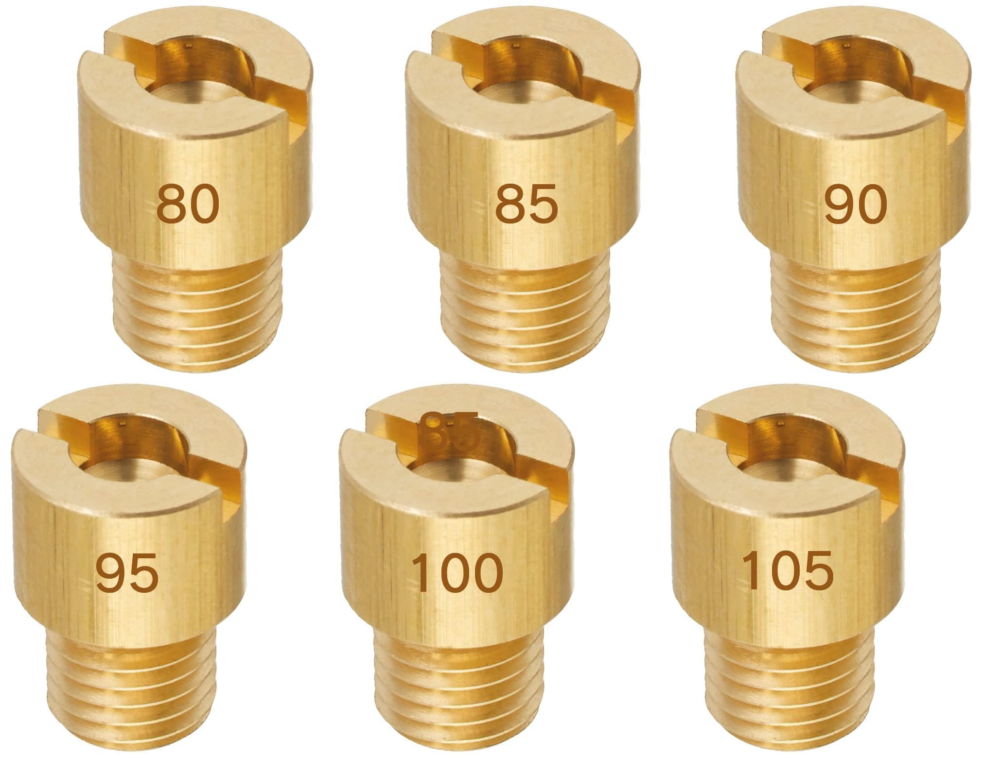 

Набор главных жиклеров Jetsetmoto M/J Mikuni, круглый/очень большой (8 x 10.5), #80 #85 #90 #80-#105-6pcs