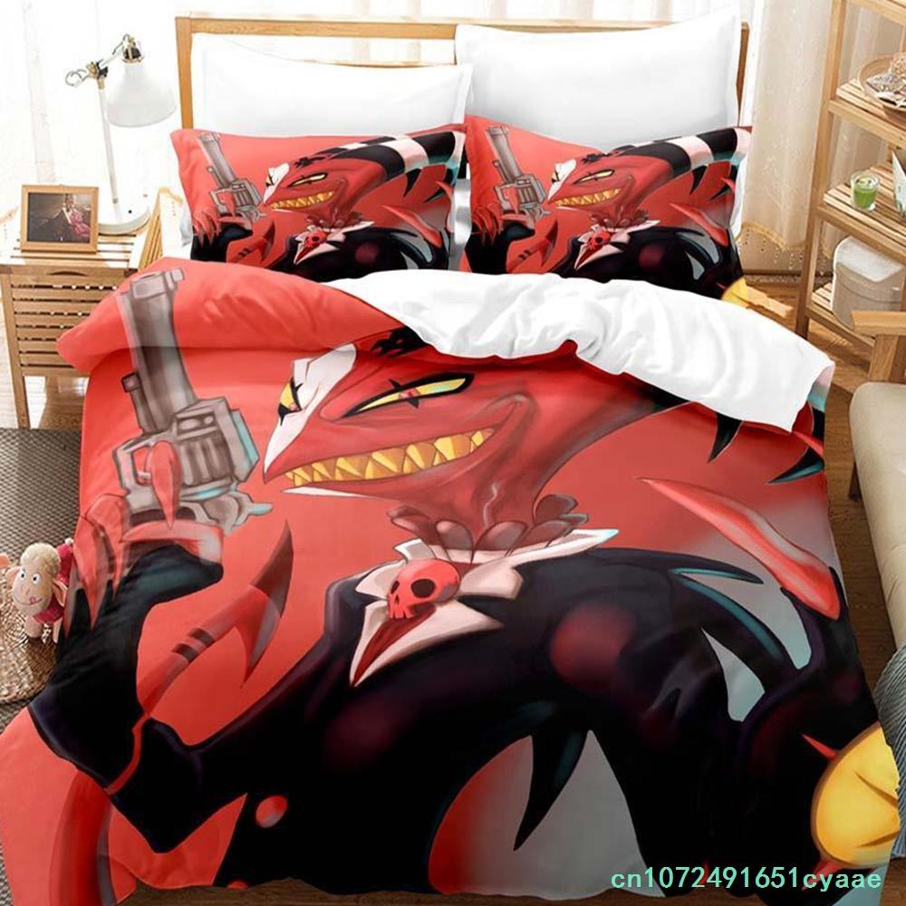 Blitzo Boss Bettwäscheset Einzelbett Zweibettbett Vollbett Queen Size King Size Bettwäscheset Erwachsenes Kinderzimmer Bettbezug-Sets Anime Bettwäsche-Set Bett