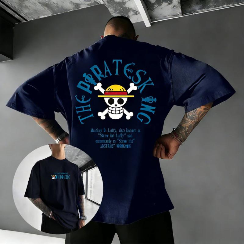 One Piece Piratenkönig Anime T-Shirt Herren Damen Baumwolle Kurzarm Tee Streetwear Lässige Oberteile Manga Grafik T-Shirt 2026 Sommer Y2k