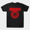 Men Black Print T-shirt Soundgarden Band Vintag No-Cut Transfer Paper Print Cotton Tshirt