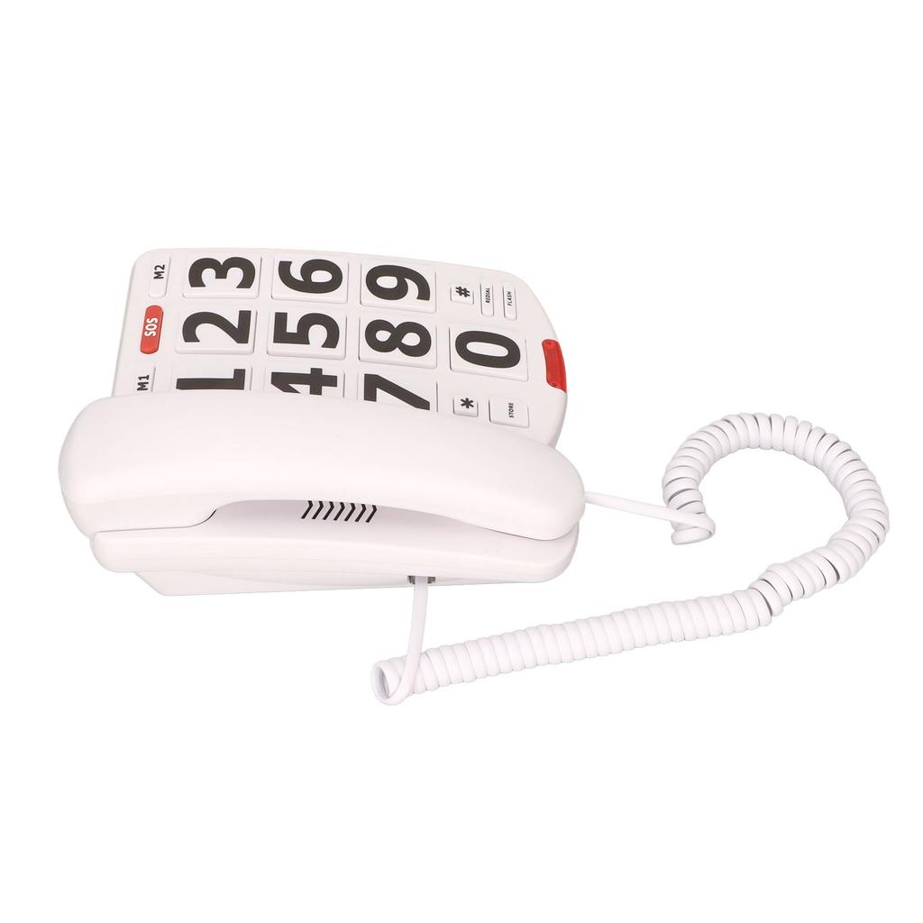 Big Button Telephone Large Adjustable Volume Last Number Redialing Corded Landline
